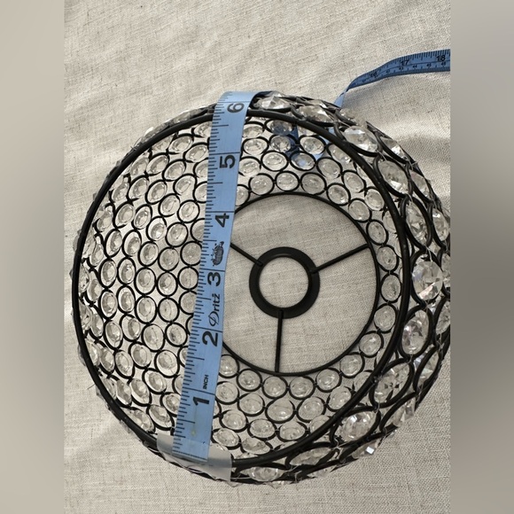 Allen + Roth Circle Crystal Lamp Shade Bling Modern Lighting - Picture 4 of 8